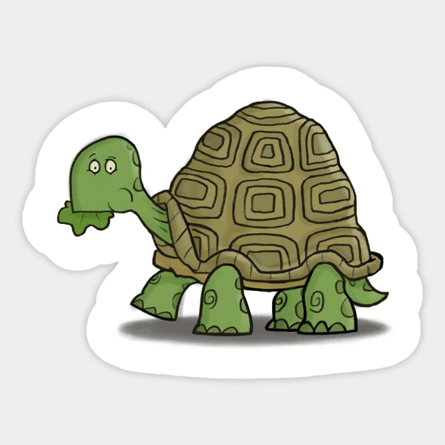 Hungry Tortoise Sticker by CarlBatterbee